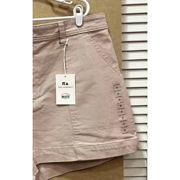 NWT Women Shorts plus Size 22 Free assembly Pink stretch pockets - Picture 2 of 8
